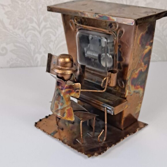 Berkely Designs Copper Piano Music Box with Player, Vintage Item - Picture 7 of 7
